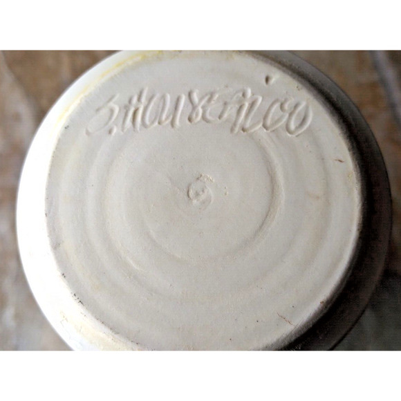 Ceramic Italian Style Hand Painted Grape Design 5 Inch Utensil Holder Signed - Picture 7 of 7